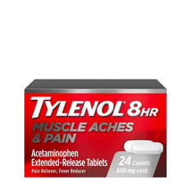 Tylenol 8 Hour Muscle Aches &amp; Pain 24 Tablets Exp 01/2026 - £11.82 GBP