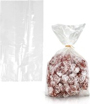 100 Clear Gusseted Cello Poly Plastic Bags Candy Cookie 2mil 6&quot; x 3&quot; x 15 - £18.35 GBP