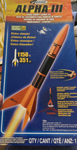 Estes 1427 Alpha III Model Rocket Launch Set E2X Model Rocket Kit 1150 Ft 351 M - £23.19 GBP