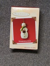 Hallmark Keepsake Ornament, 2003 Merriweather, Snowman with Gift IOB - $5.94