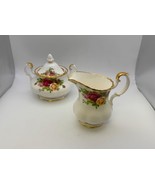 Royal Albert Bone China OLD COUNTRY ROSES Creamer &amp; Sugar Bowl Set - $108.92 CAD