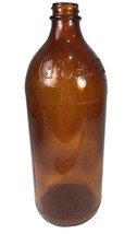 Hood Chemical Co Inc Amber Glass Bottle Brown Quart Screw Top 33 Pittsburgh PA - £14.51 GBP