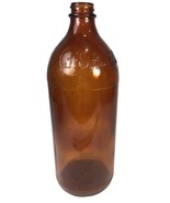 Hood Chemical Co Inc Amber Glass Bottle Brown Quart Screw Top 33 Pittsbu... - $18.80