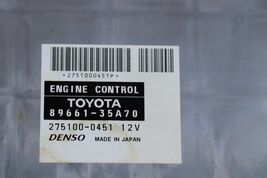 2005 Toyota 4runner 4.0 V6 4x2 Engine Computer ECU 89661 35A70  image 2
