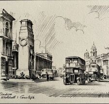 Whitehall Cenotaph Street View 1901 Victorian London Print Art UK Antiqu... - $49.99