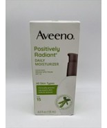 Aveeno Positively Radiant Daily Face Moisturizer with SPF 15, 4 oz - EXP... - $16.82