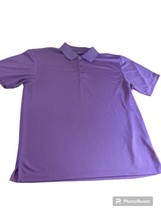 IZOD Golf Men&#39;s Polo Shirt X-treme Function SS Purple mini Check LG. See Discrip - £9.51 GBP