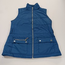 Merona VN1119796 Women's Blue Full Zip Pockets Sleeveless Vest Size Small  image 11