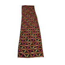 Melrose Pinwheel Design Table Runner 16x70 inches Hemmed with Backing - $14.84