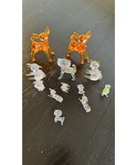 Lucite Clear Hong Kong Plastic Animal Figures 12 vintage Snoopy, Cat, Deer - €11,02 EUR