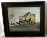 March Winds Framed Picture Billy Jacobs Yellow House Fence Contemporary Art - $27.22