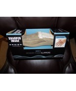 Sharper Image Brown Memory Foam Slippers Size M Men&#39;s NEW - $23.14