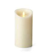 Flameless Candle Vanilla Scented Ivory Wax Pillar  - £79.73 GBP