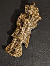 Vintage Brass Irish Bag Pipe Player Scottish Door Knocker 5 1/4 - £22.37 GBP