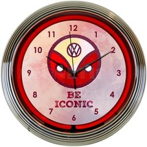 Volkswagen Be Iconic Auto Car Garage LED 15&quot; Neon Wall Clock 8VWICN - $85.99