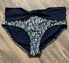 NEW Nine West Swim Bottom Blue Print XXL NWT Swinsuit Swimwear - $9.74