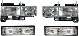 Headlights For Chevy GMC Truck 1994 1995 1996 1997 1998 With Signal Lights - £93.87 GBP