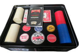Professional Poker Games Collection Texas Hold Em Poker Set Complete In Tin - £13.41 GBP
