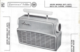 1958 ARVIN 8571 PORTABLE Tube RADIO Photofact SERVICE Repair MANUAL 8572... - $9.89