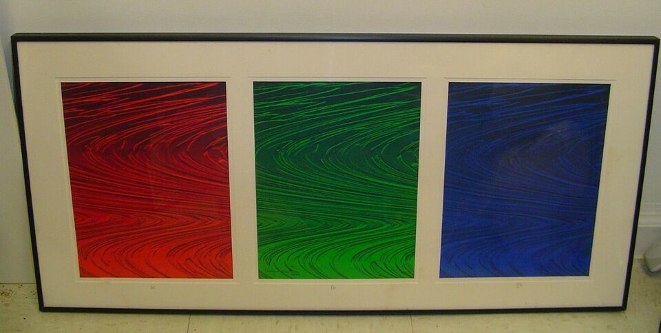 ART Photography Blue, Red &amp; Green abstract 2009 By Larry Santucci Frame ... - $42.49