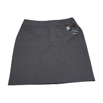 Liz Claiborne Straight &amp; Pencil Skirt Women&#39;s 18 Gray Polyester Lined Ba... - £22.92 GBP