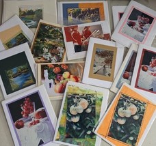 Handmade Blank Note Cards by Lois Larson Fruit Landscape Lot of 16 Sealed  - $33.29