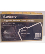 Avery Laminated A-Z Tab Index Card Guides Paper Stock 8in x 5in 8525-RB - $11.86