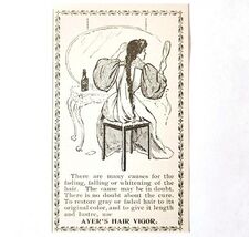 Ayers Hair Vigor Medicine 1897 Advertisement Victorian Beauty Ads ADBN1A8 - $13.96 CAD