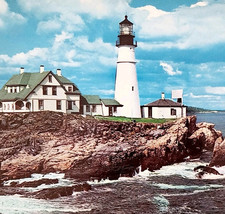 1970s Portland Head Lighthouse Maine XL Postcard Unposted Nautical Coast... - $19.99