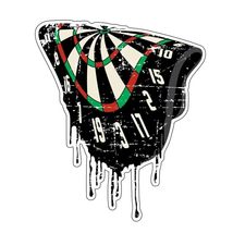 Liquid Dartboard Darts Art Dart Player Gift Idea 3.4x4 Sticker Vinyl Dec... - $5.87