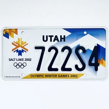 2002 United States Utah Olympic Winter Games Passenger License Plate 722S4 - £17.12 GBP
