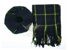 Tam O Shanter Hat &amp; Scarf Scottish Traditional Gordon Tam Hat &amp; Scarf  - $49.00