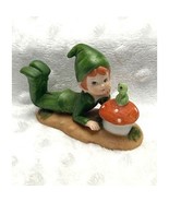 Vintage Lefton Pixie Elf, Hand Painted Ceramic Bisque Figurine, #03563, ... - $438.86 MXN