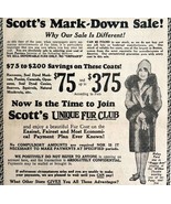 Scott&#39;s Furriers Fur Clothing Helen Ford Advertisement 1963 New England ... - $54.83 CAD