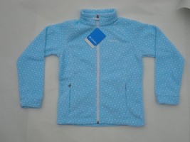 Nwt Columbia Benton Springs Xl 18/20 Jacket Fleece Blue White Polka Dot Msrp $45 - £21.79 GBP
