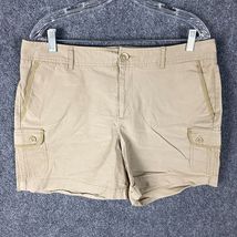 Dockers Cargo Shorts Women&#39;s Size 12 Beige Cotton Blend Adults - $182.59 MXN