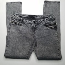 Rue 21 Womens Jeans Juniors Size 7 Light Wash Black Denim Exposed Zipper... - £15.57 GBP