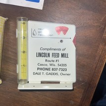 Vintage Metal Morco Rain Gauge Recorder Lincoln Feed Mill Casco WI Dale ... - $29.99