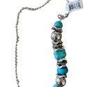 Ganz Beaded Turquoise Fan Light Pull  Chrome Colored Pull Chain with con... - £6.16 GBP
