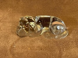 Vintage Cut 24% Lead Crystal Puppy Paperweight - £10.82 GBP