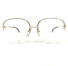 Vintage Silhouette Eyeglasses Frames M6000 Gold Round Half Rim 56-16-130 - $55.89