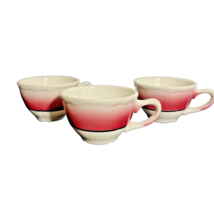 Vintage Homer Laughlin Best China USA Pink Ombre Coffee Cups Black Pinstripe 3 - £15.63 GBP