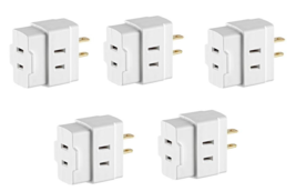 Triple Outlet Cube-Tap 1-15R 2-Pole 2-Wire Non-Gounding Vinyl LEVITON 53... - €14,18 EUR