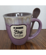 South Dakota Mt Rushmore Purple Souvenir Coffee Cup Tea Mug With Stir Spoon - $187.97 MXN