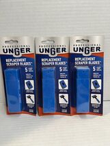 3 PK Unger Professional Replacement Window &amp; Glass Scraper Blades 4&quot; (15... - $19.99