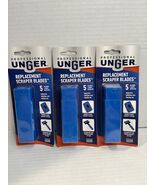 3 PK Unger Professional Replacement Window &amp; Glass Scraper Blades 4&quot; (15... - $27.68 CAD