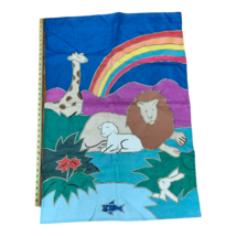 Noah&#39;s Ark Garden Spring House Flag Banner 27” x 38&quot; Colorful - £8.31 GBP