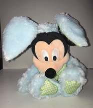 Disney Store Mickey Mouse Easter Bunny Plush Toy 2016 NWT NOS Blue Green... - $314.92 MXN