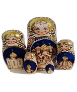 5pcs Hand Made Russian Nesting Doll of russian Churches Burned Wood Styl... - $86.56 CAD