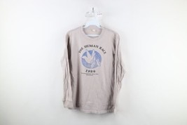 Vtg 80s Womens M Spell Out 1986 The Human Race Running Long Sleeve T-Shirt USA - £34.75 GBP